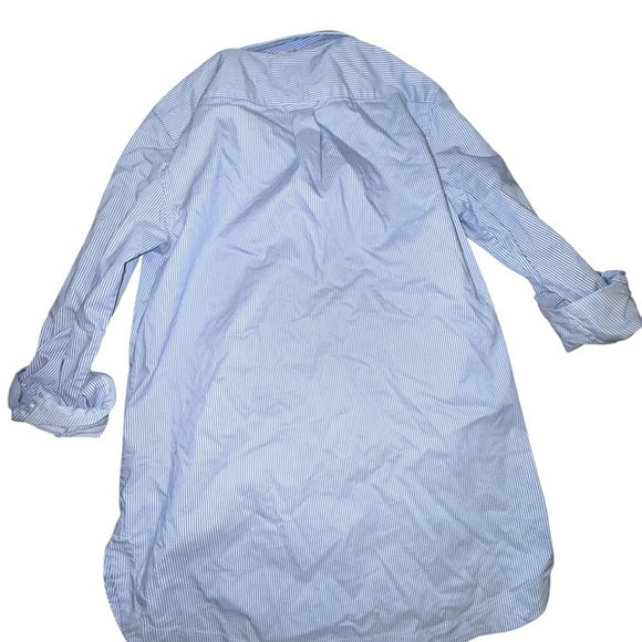 Banana Republic Oversized Blue Striped Button Down Shirt - Picture 5 of 5